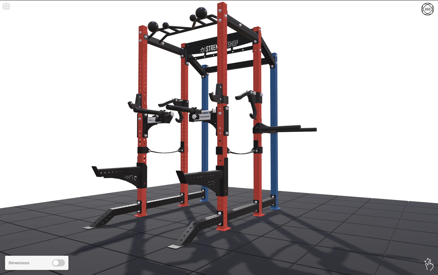 Strength Shop custom UI with 3D configurator 3